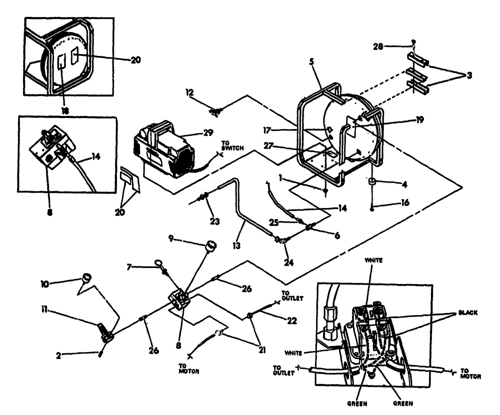 Air Compressor - No. 89509 Diagram and Parts List for 9594-0-404AP  Briggs and Stratton Compressor